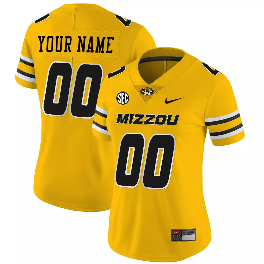 gold women missouri tigers vapor limited custom jersey all stitched