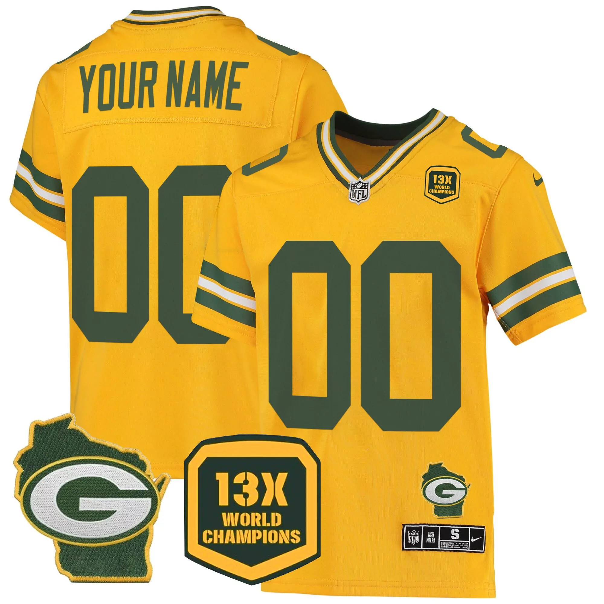 gold women green bay packers cheese vapor limited custom jersey all stitched