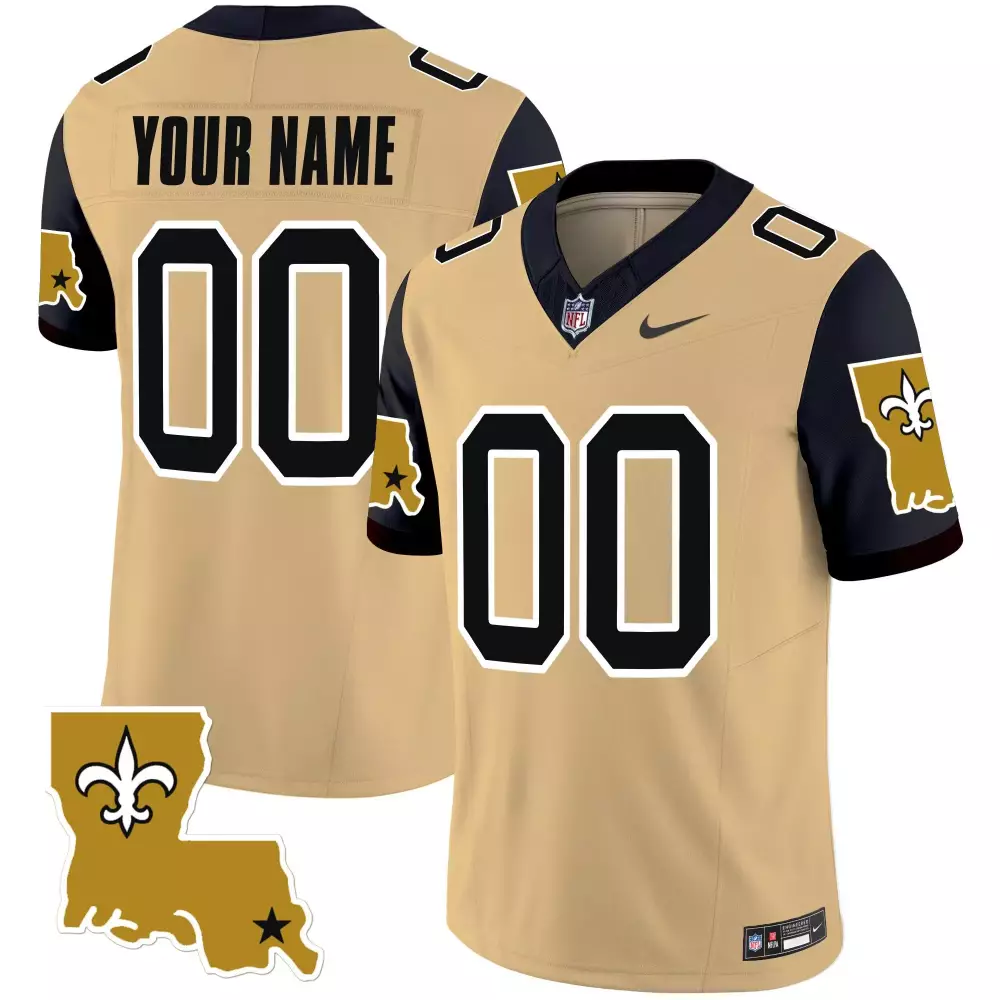 gold youth new orleans saints 1987 legacy arch smoke custom jersey all stitched