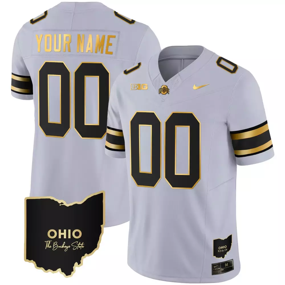 gray gold women ohio state buckeyes gold custom jersey all stitched