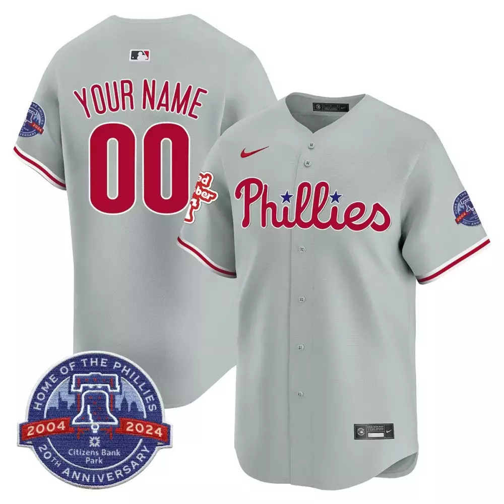 Gray Cool Base Philadelphia Phillies 2022 World Series Custom Jersey | All Stitched Style | For Men, Women & Youth