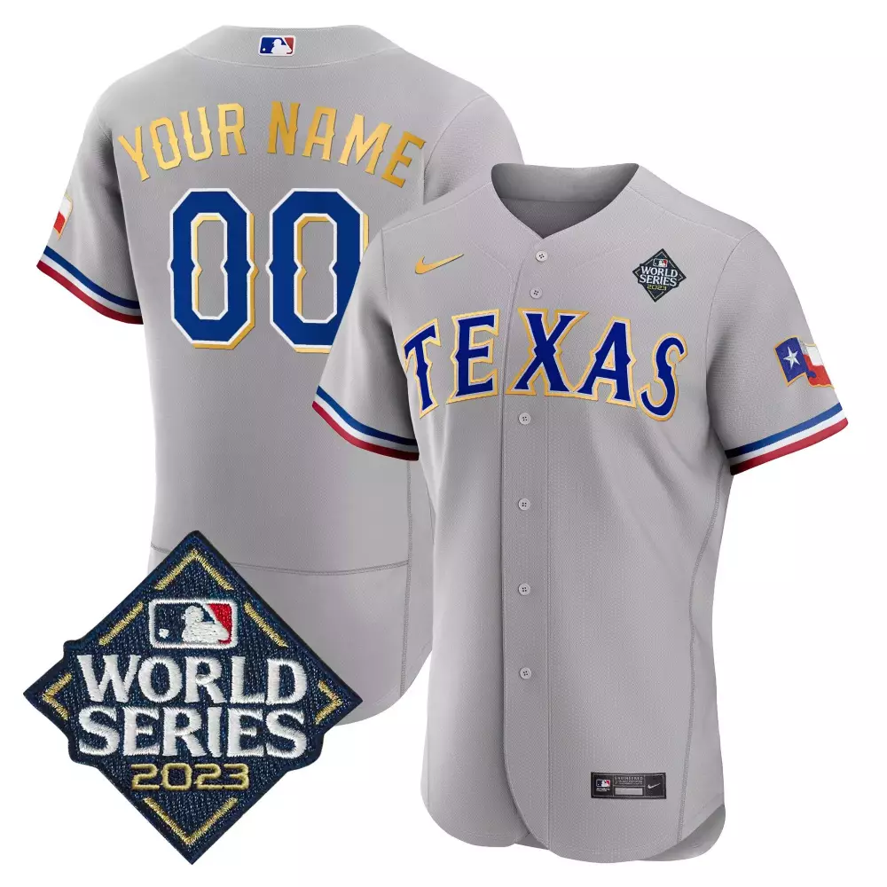 Texas Rangers 2023 World Series Custom Jersey | White Gold | All Stitched | Limited Edition for Men, Women & Youth