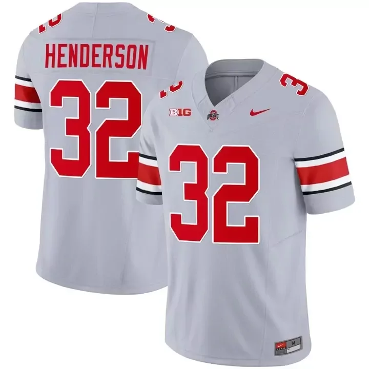 gray men ohio state buckeyes ohio state logo patch custom jersey all stitched