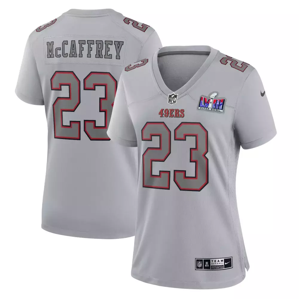 Christian McCaffrey Gray Women's 49ers Fashion Game Jersey | Stylish Fan Gear | For Men, Women & Youth