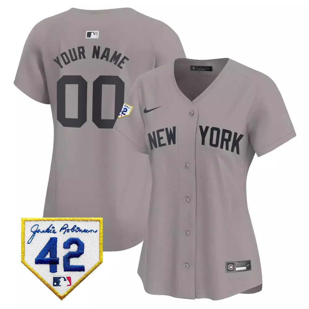 2024 Spring Training Patch New York Yankees Gray Men's Jersey | Premier Limited Edition | Stitched Fan Gear | For Men, Women & Youth