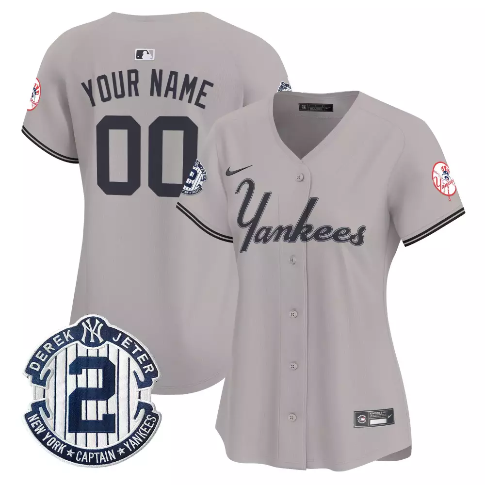 Gray Yankees Women's Throwback Jersey | Vapor Premier Limited Edition | All Stitched | For Men, Women & Youth