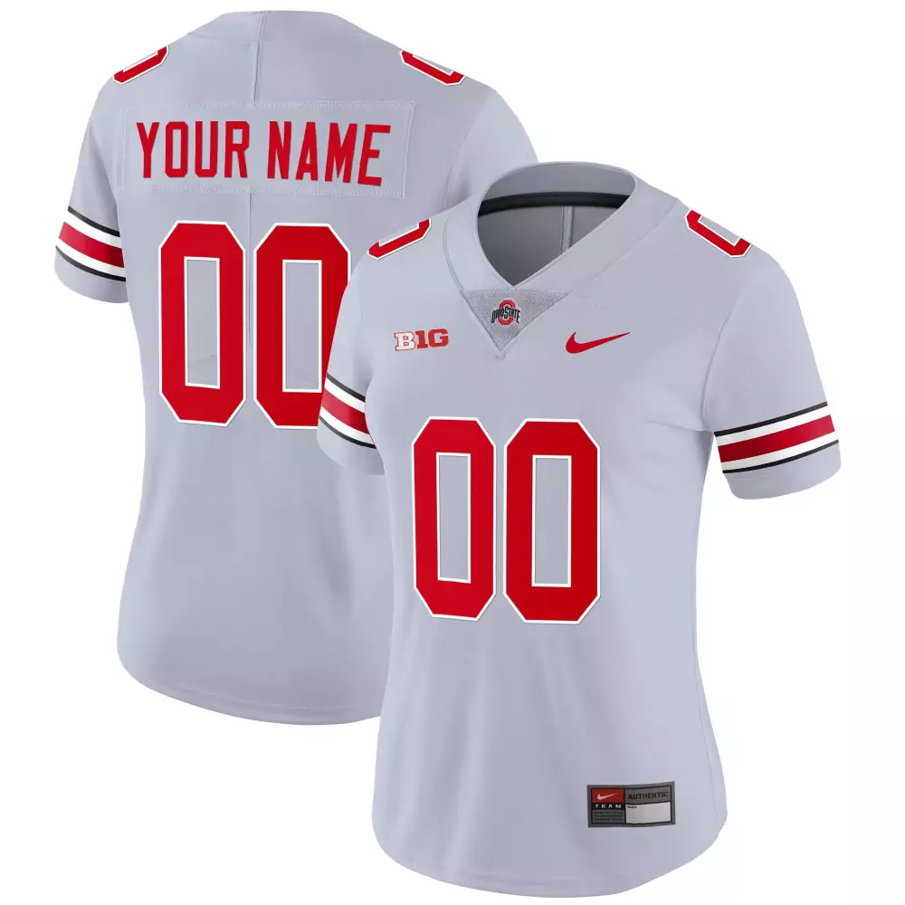 gray women ohio state buckeyes 2023 vapor limited custom jersey ohio patch all stitched