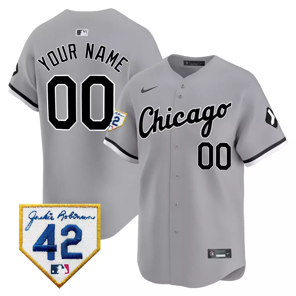Gray Chicago White Sox 2024 Youth Jackie Robinson Patch Vapor Premier Jersey | Limited Edition | For Youth