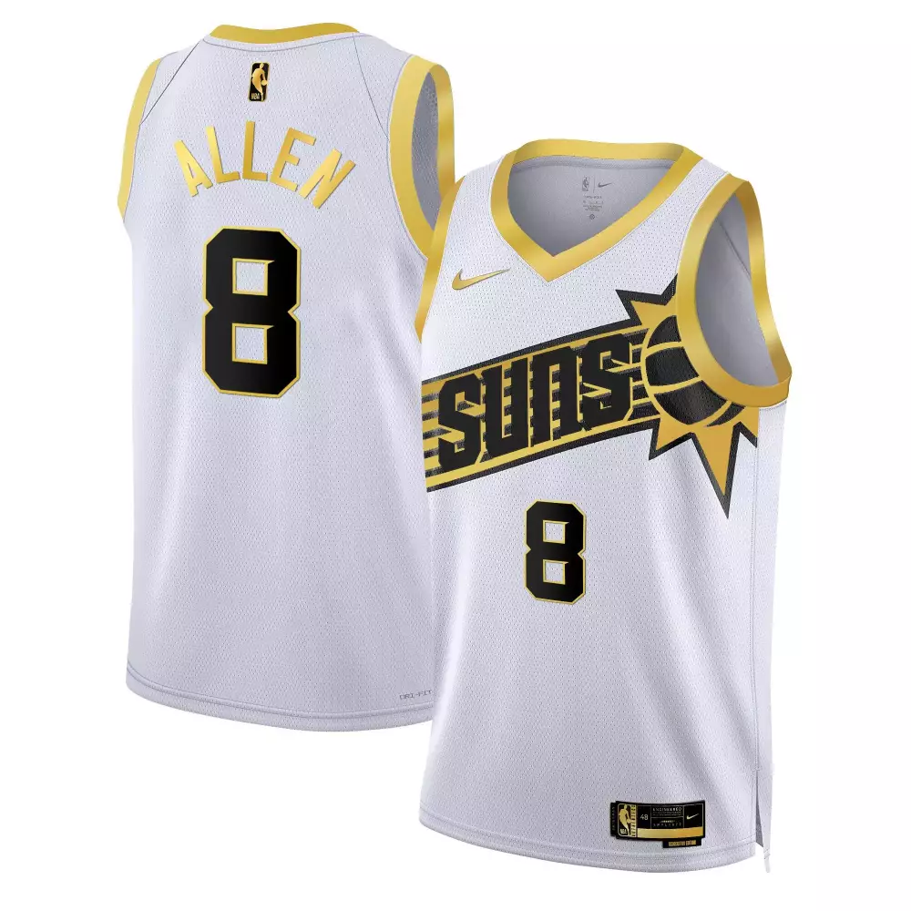 grayson allen white gold mens phoenix suns swingman jersey all stitched