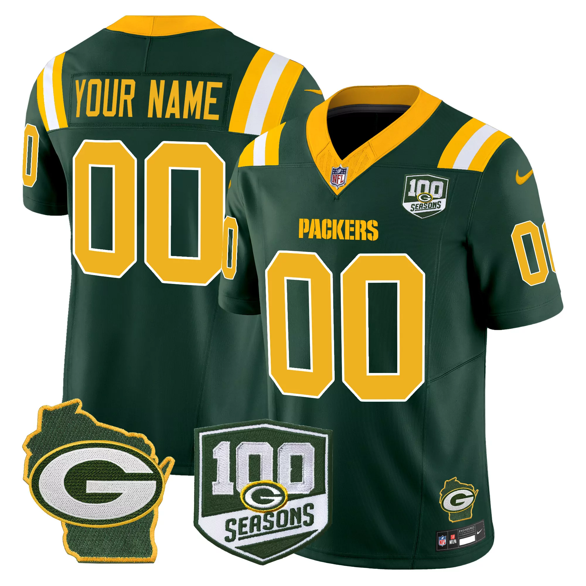 green jordan love mens green bay packers 4x champs home patch vapor jersey all stitched