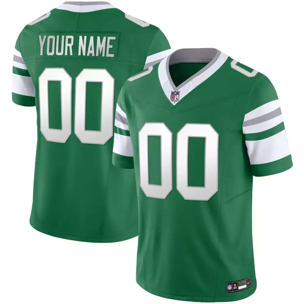 green sleeves youth philadelphia eagles gold split custom name and number all stitched