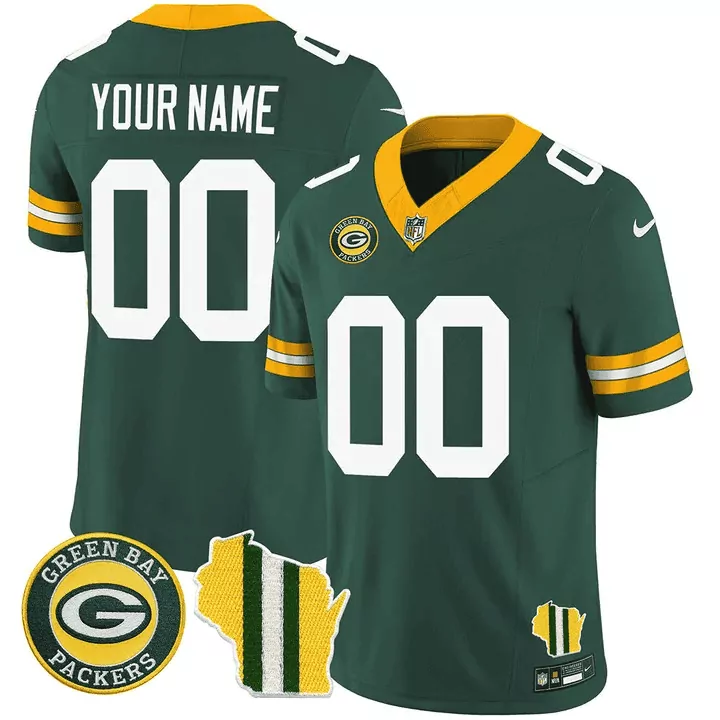 green youth green bay packers wisconsin state patch vapor limited jersey all stitched