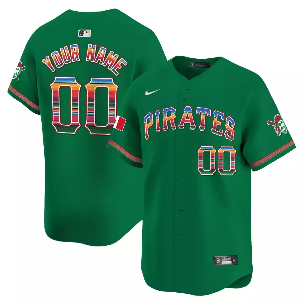 green youth pittsburgh pirates mexico vapor premier limited custom jersey all stitched