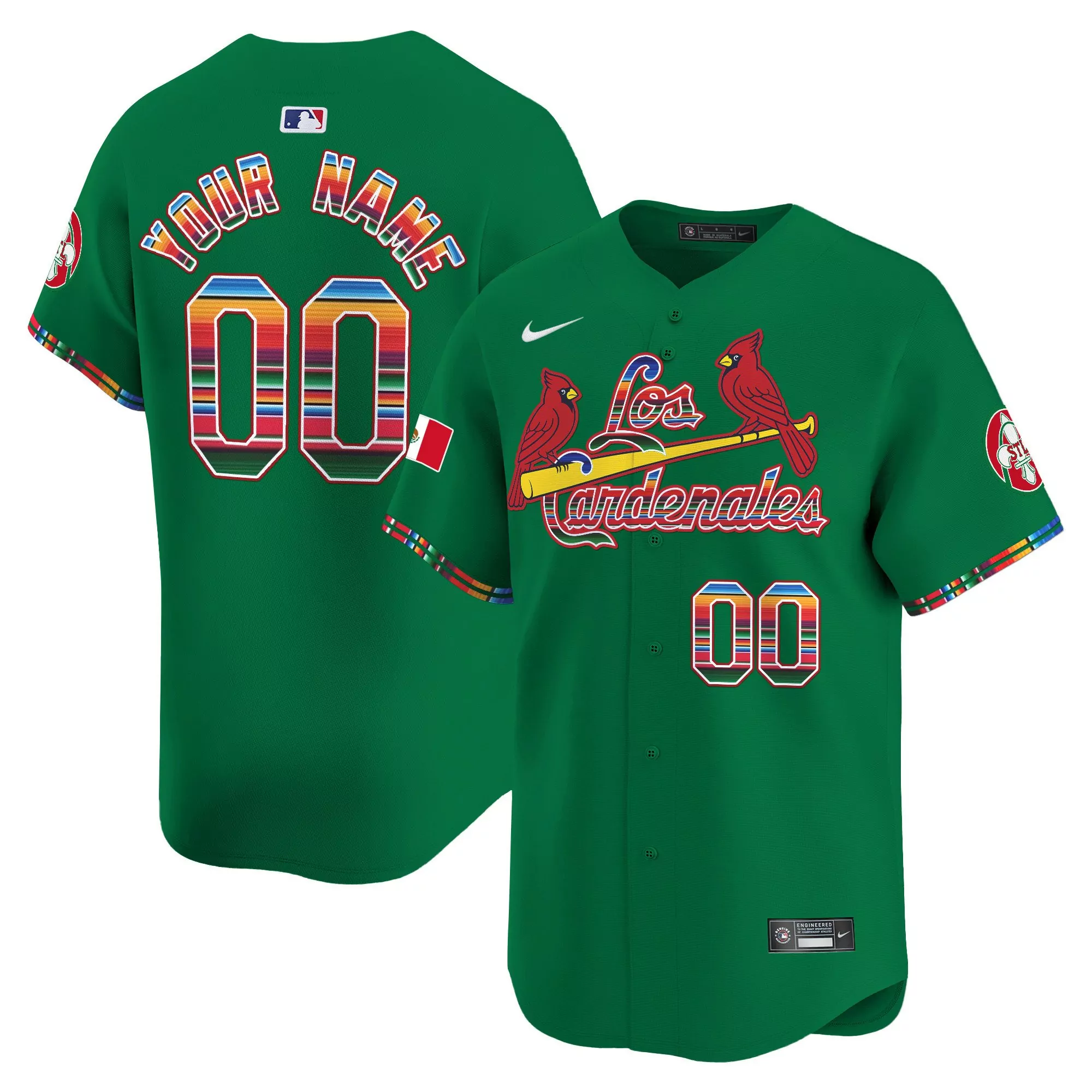 green men st louis cardinals mexico vapor premier limited custom jersey all stitched