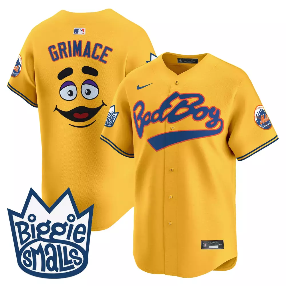 grimace cream unisex new york mets grimace vapor premier limited jersey printed