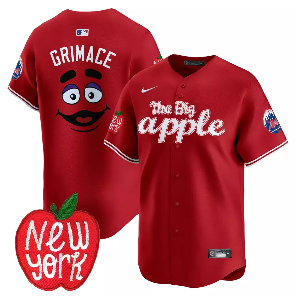 grimace purple unisex new york mets grimace vapor premier limited jersey printed