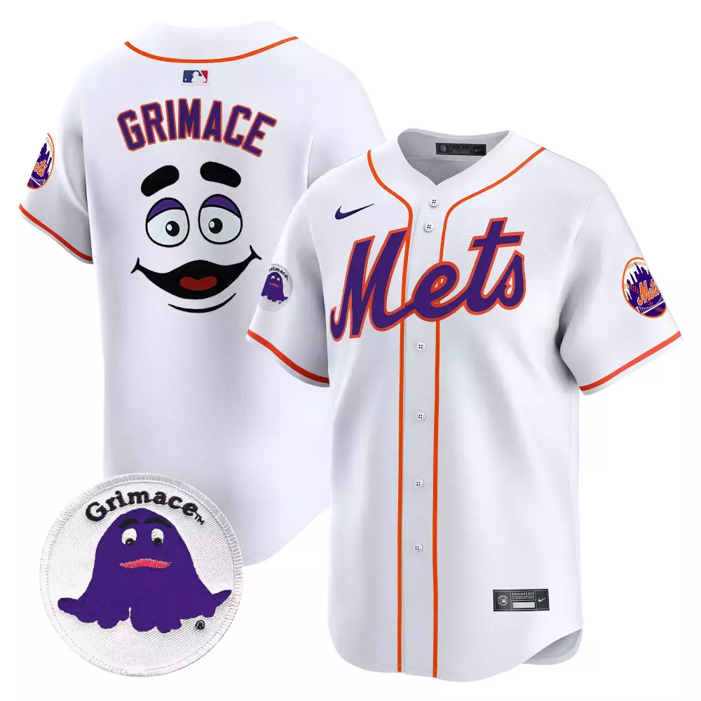 grimace royal mens new york mets biggie smalls vapor premier limited jersey all stitched