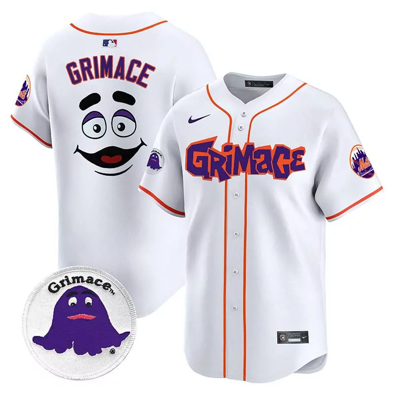 grimace royal mens new york mets biggie smalls vapor premier limited jersey all stitched