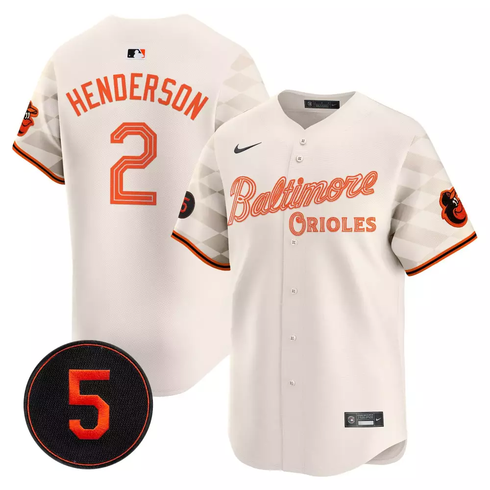 gunnar henderson cream men s baltimore orioles city light vapor premier limited jersey all stitched