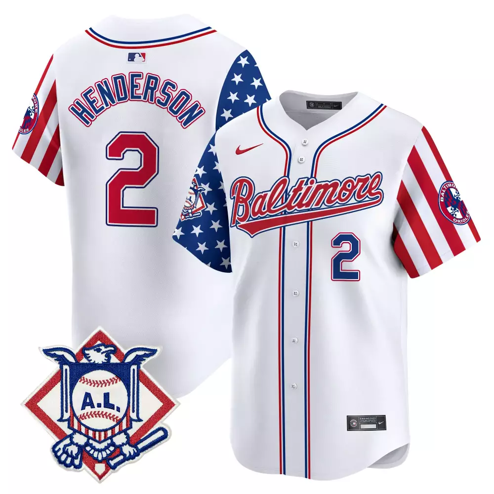 gunnar henderson red womens baltimore orioles 2024 fourth of july vapor premier limited jersey all stitched