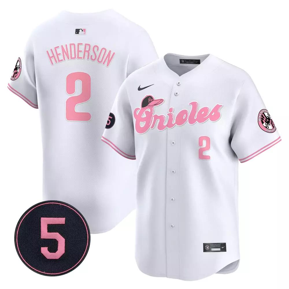 gunnar henderson white mens baltimore orioles mexico vapor premier limited jersey all stitched