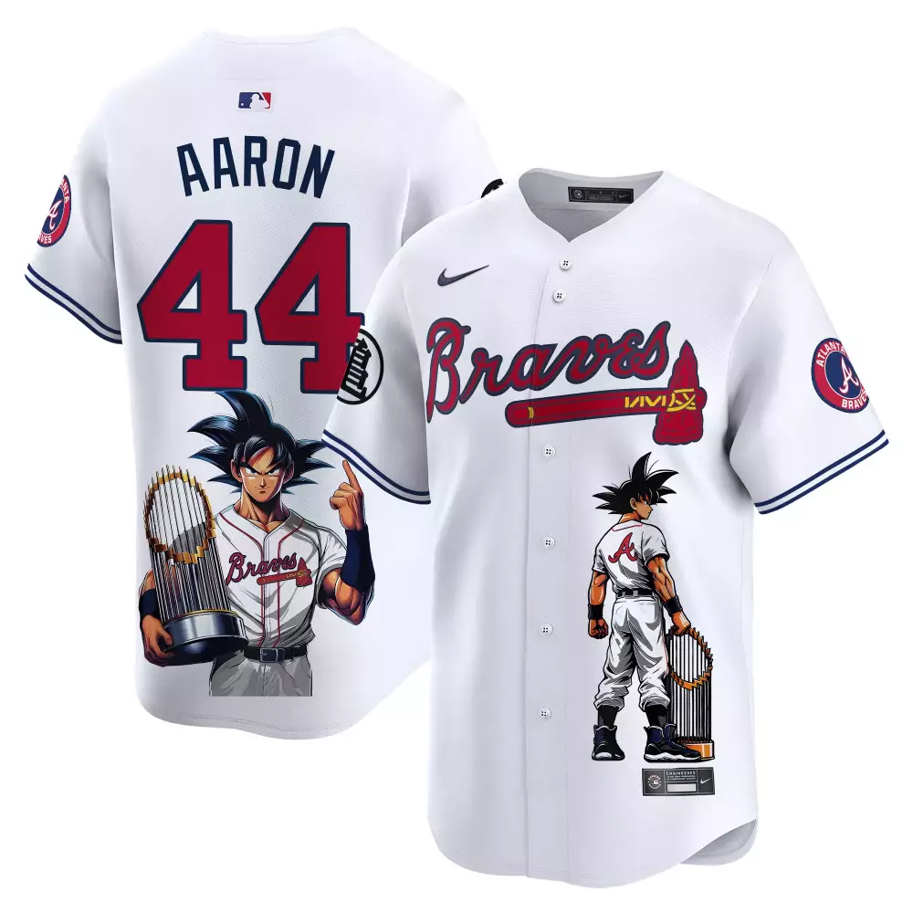 hank aaron white unisex atlanta braves bubblegum pink vapor premier limited jersey all stitched