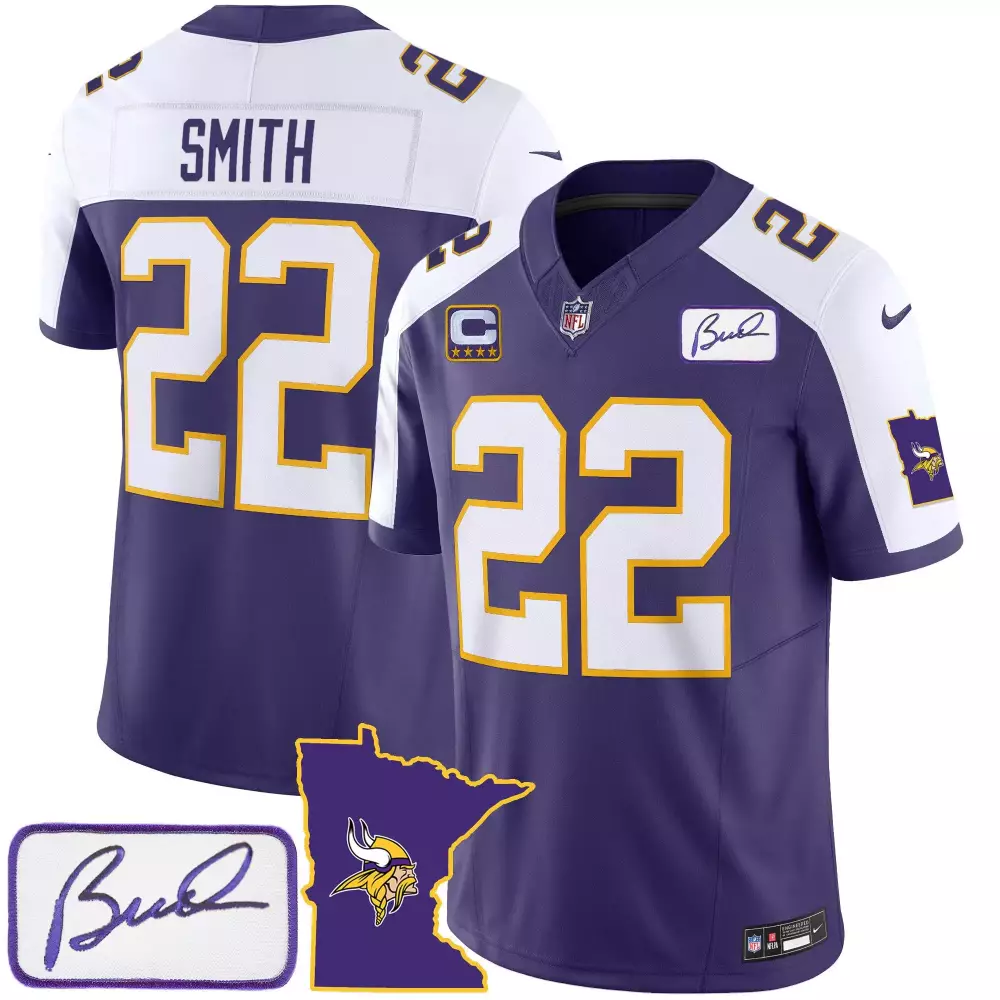 harrison smith alternate mens minnesota vikings bud grant patch classic limited jersey v2 all stitched