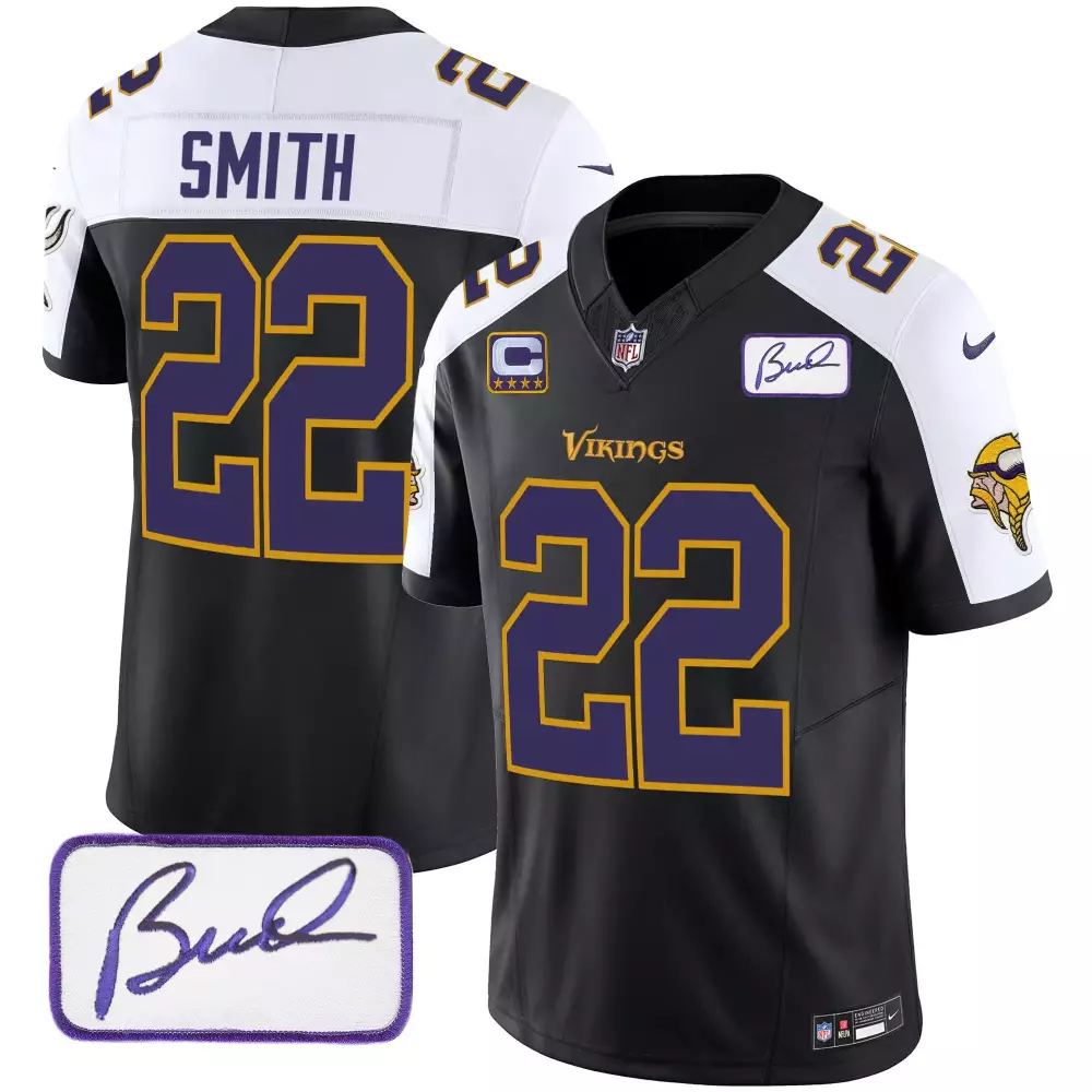 harrison smith black alternate mens minnesota vikings bud grant patch classic limited jersey v3 all stitched