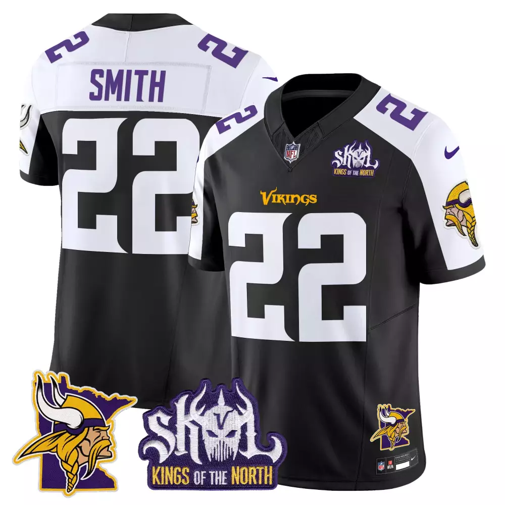 harrison smith black alternate mens minnesota vikings kings of the north patch vapor limited jersey v3 all stitched