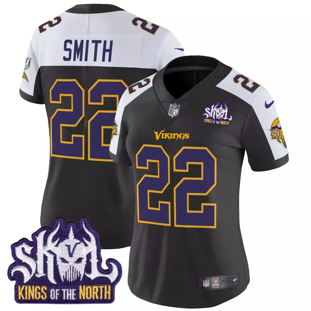harrison smith black alternate womens minnesota vikings king of the north patch throwback vapor limited jersey all stitc
