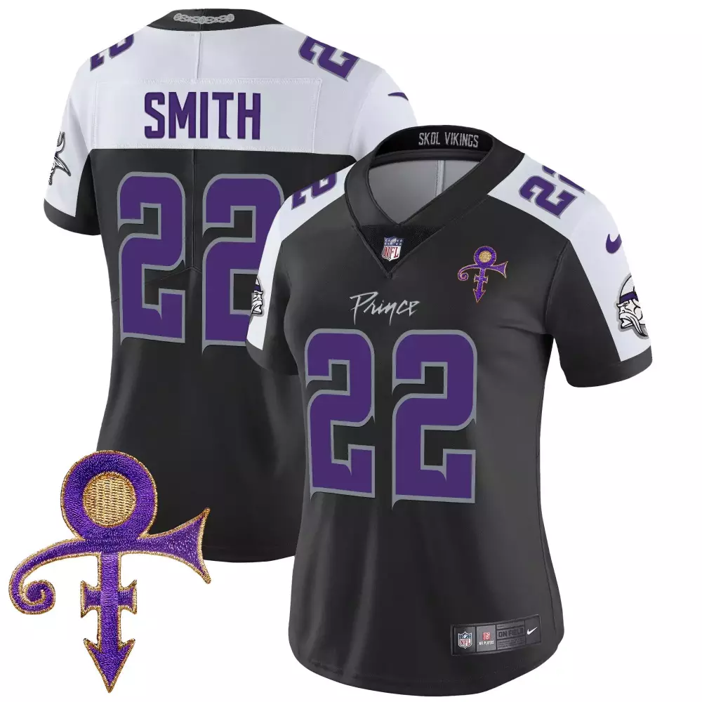 harrison smith black alternate mens vikings 2024 winter warrior skol patch vapor limited jersey all stitched