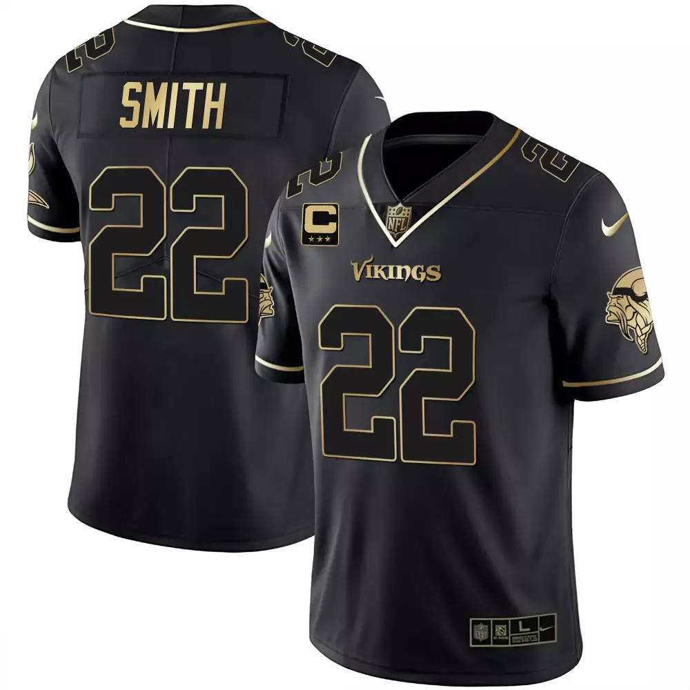 harrison smith black gold mens minnesota vikings gold purple jersey all stitched