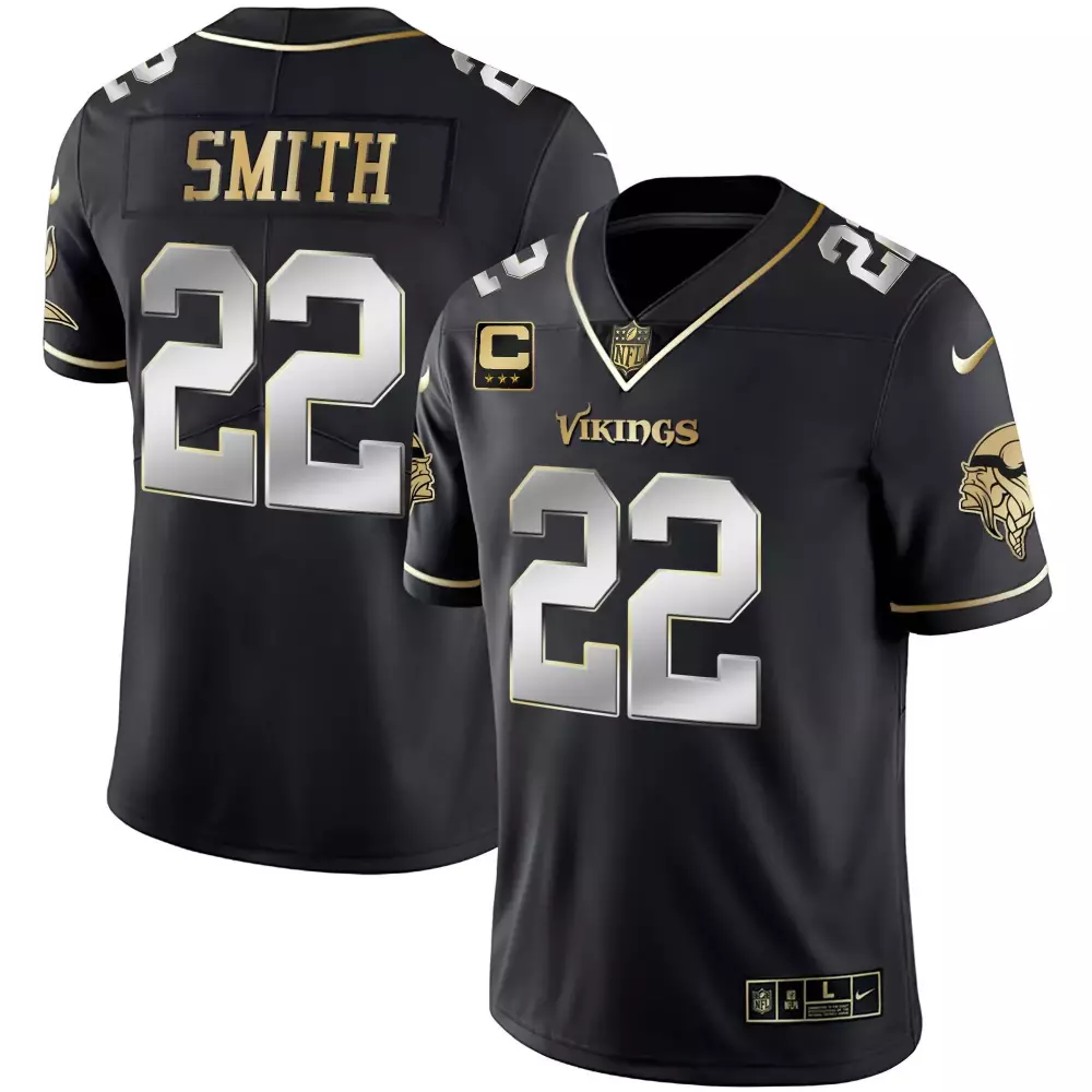harrison smith black limited mens minnesota vikings gold purple jersey all stitched