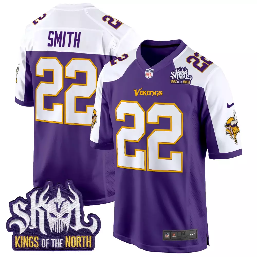 harrison smith purple alternate mens minnesota vikings king of the north patch throwback game jersey all stitched