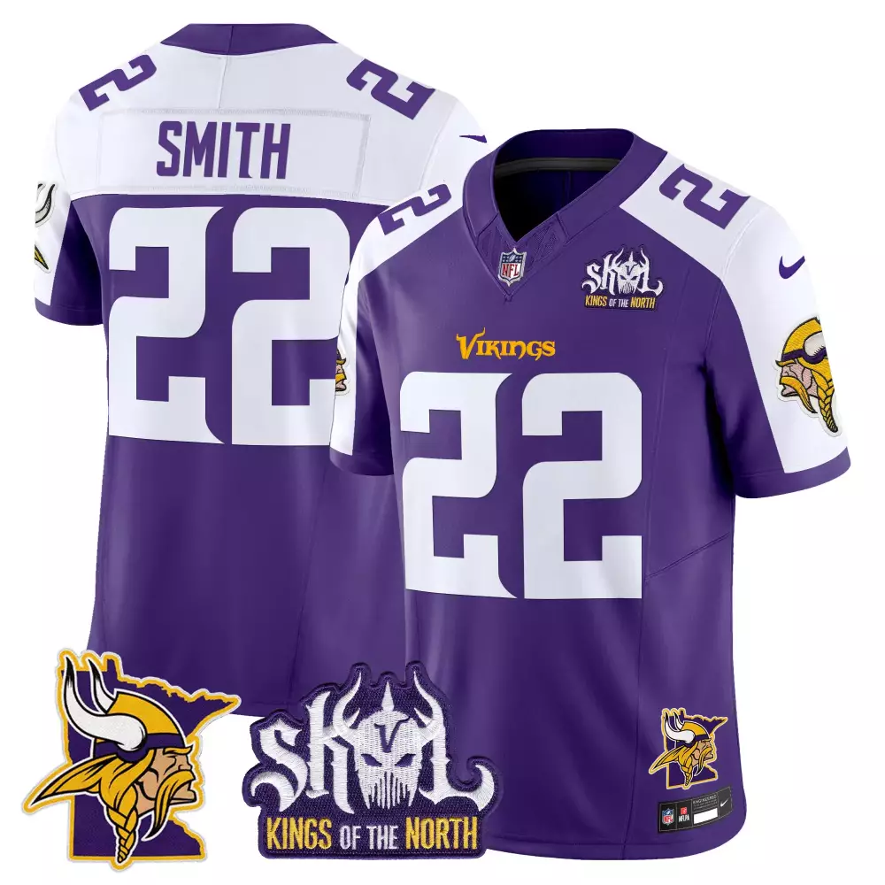 harrison smith purple alternate mens minnesota vikings kings of the north patch vapor limited jersey v3 all stitched