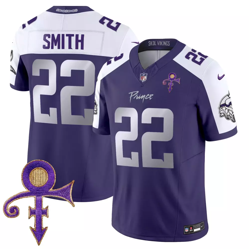 harrison smith light blue mens vikings 2024 prince vapor limited jersey v2 all stitched