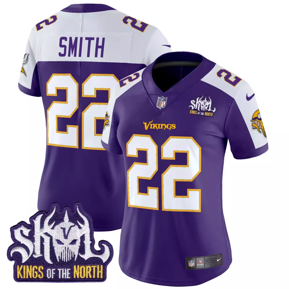harrison smith purple alternate womens minnesota vikings king of the north patch throwback vapor limited jersey all stit