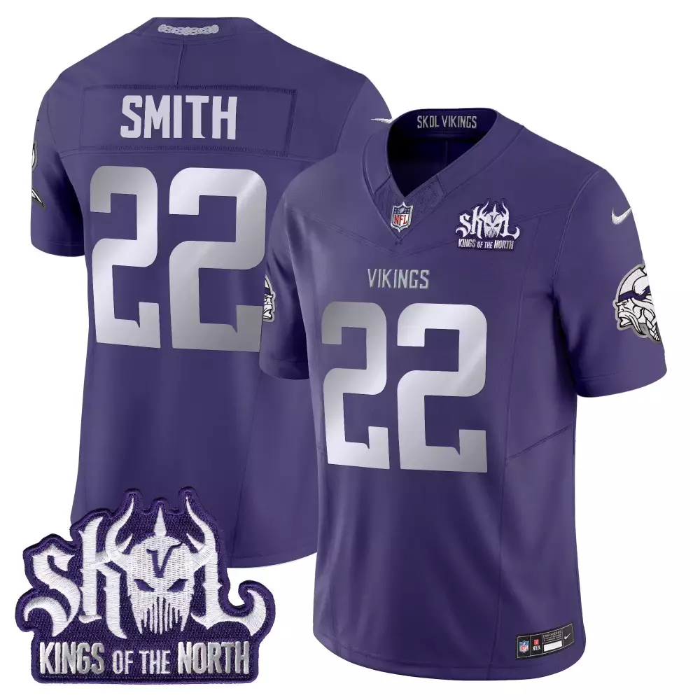 Harrison Smith Vikings 2024 Purple Men's Winter Warrior Skol Patch Limited Jersey | Stitched Vapor Style | For Men