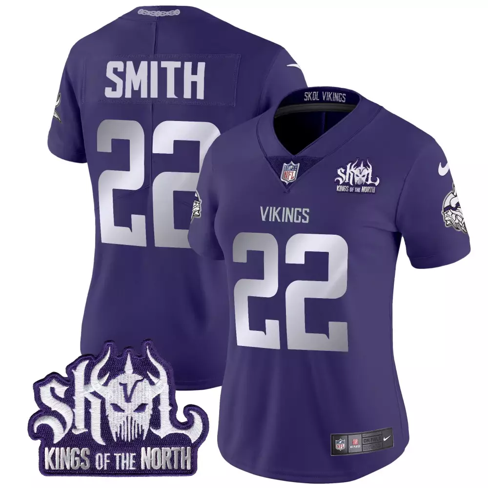 harrison smith purple womens vikings 2024 winter warrior skol patch vapor limited jersey all stitched