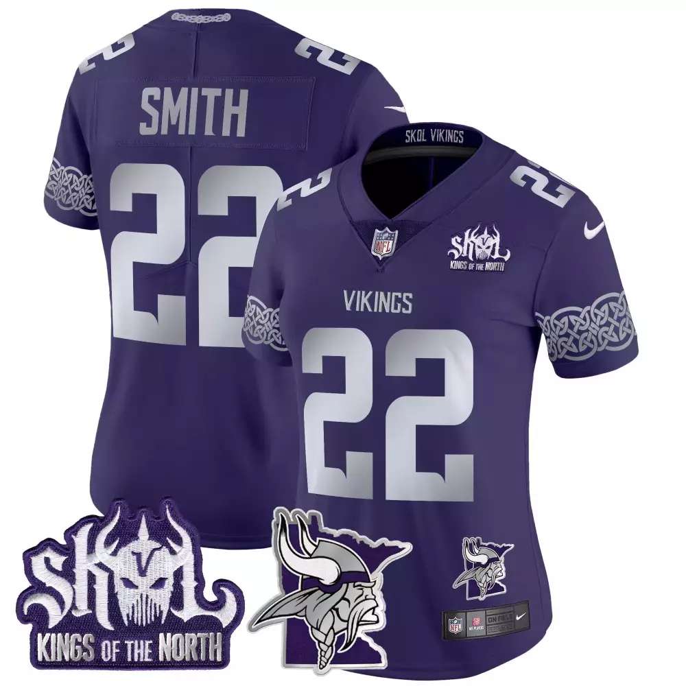 harrison smith purple womens vikings 2024 winter warrior skol patch vapor limited jersey all stitched