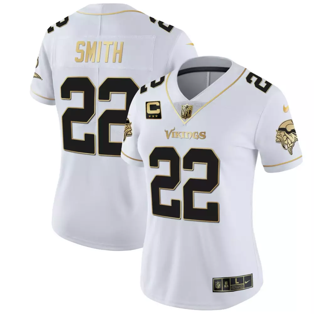 harrison smith white gold womens minnesota vikings white gold black gold all stitched