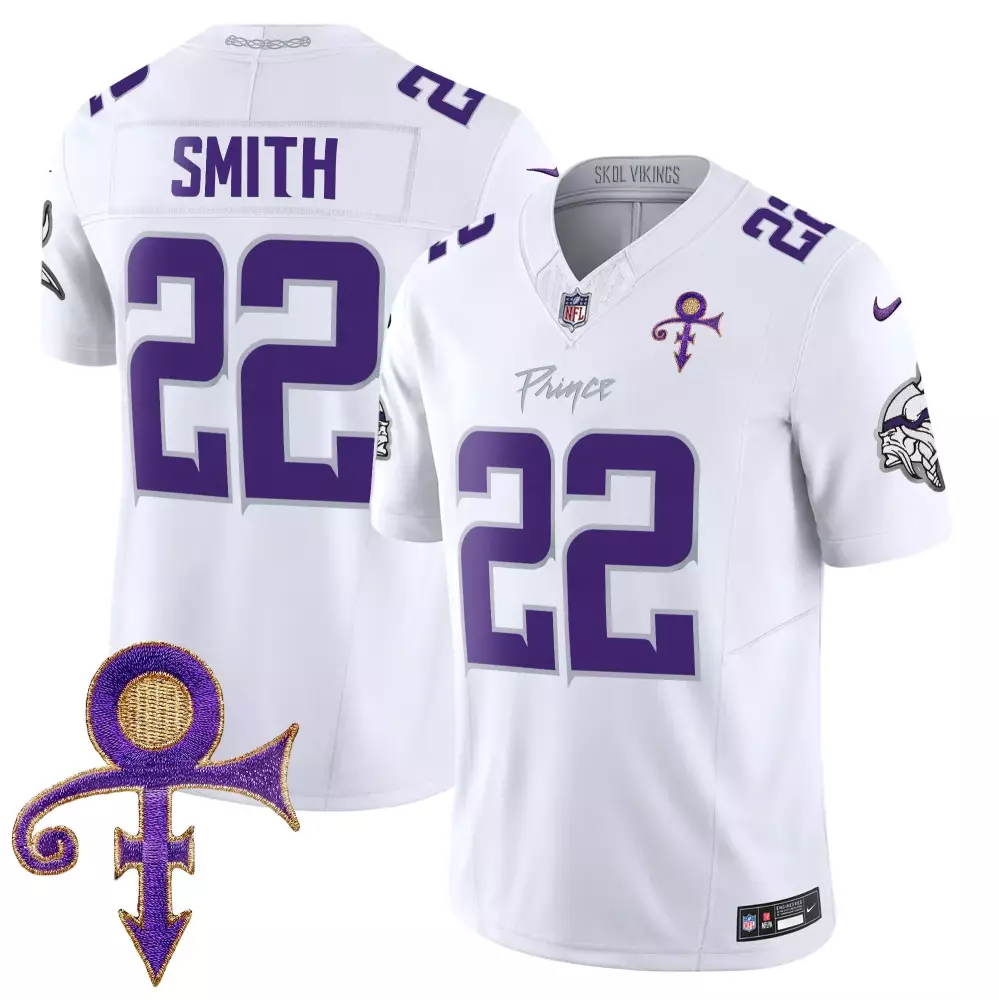 harrison smith white gold womens vikings 2024 winter warrior skol patch gold vapor limited jersey all stitched