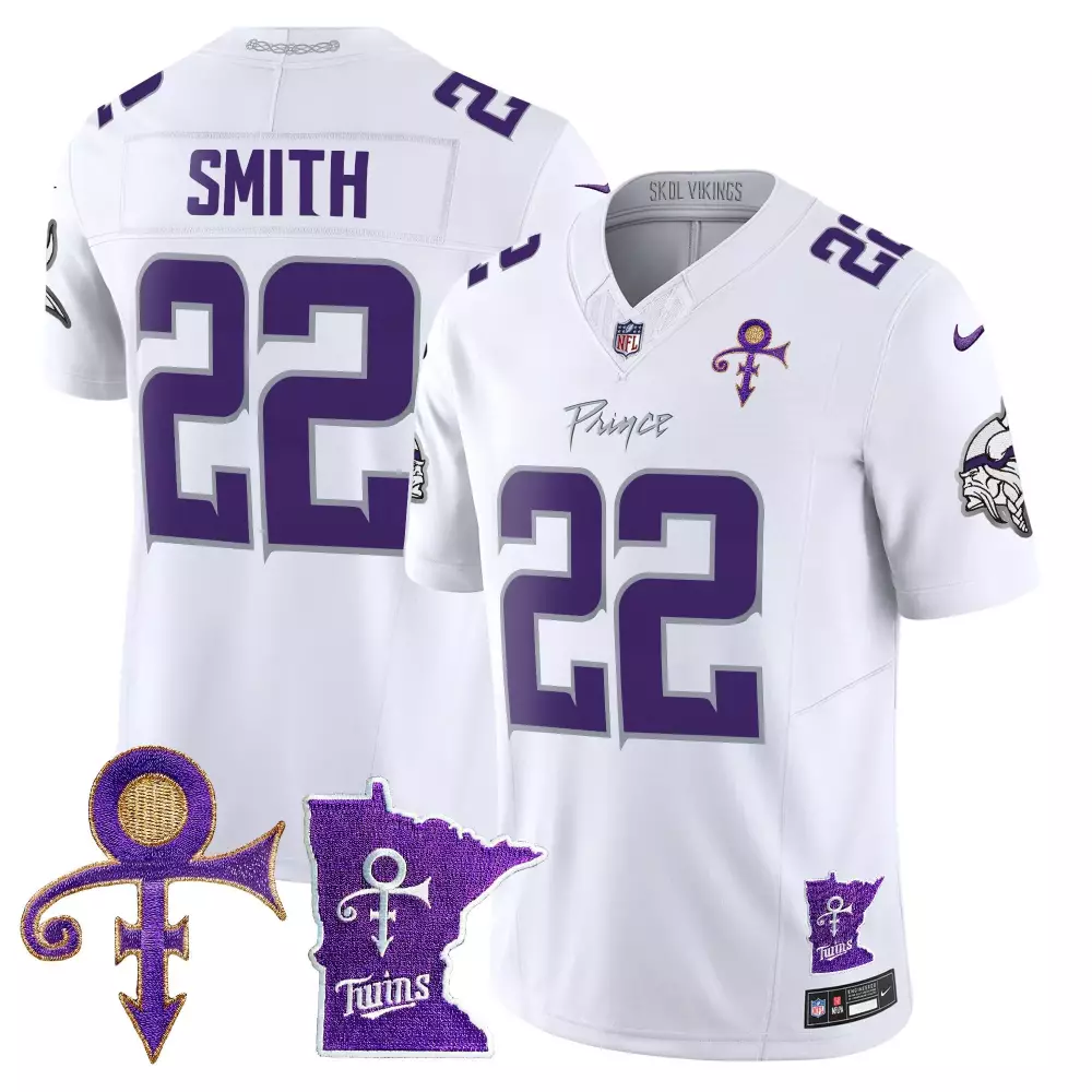 harrison smith white gold womens vikings 2024 winter warrior skol patch gold vapor limited jersey all stitched
