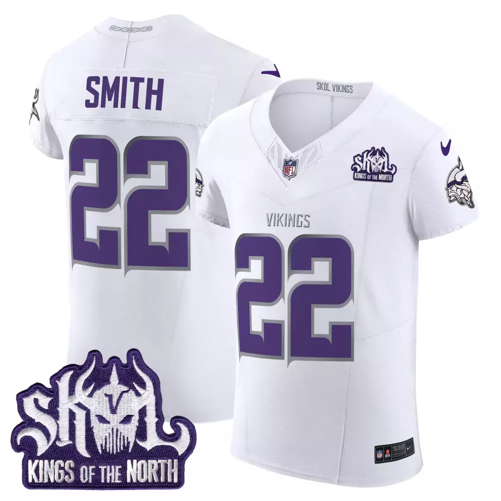 harrison smith white gold womens vikings 2024 winter warrior skol patch gold vapor limited jersey all stitched