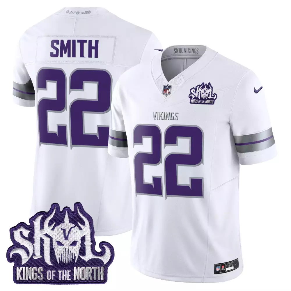 harrison smith white mens vikings 2024 winter warrior skol patch vapor limited jersey all stitched