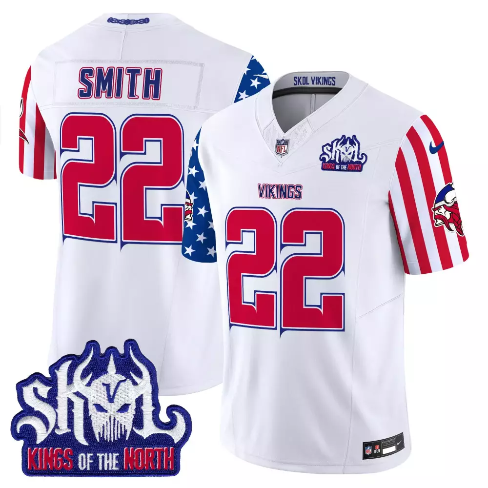 harrison smith white mens vikings 2024 winter warrior skol patch vapor limited jersey all stitched