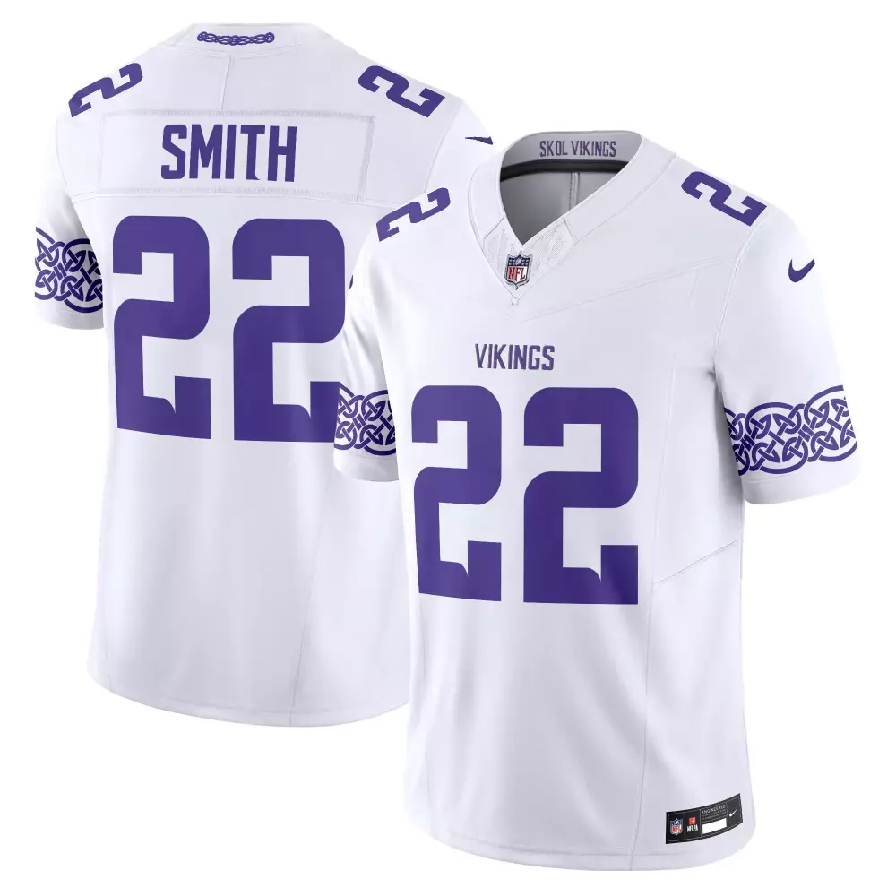 harrison smith white mens vikings 2024 winter warrior skol patch vapor limited jersey all stitched
