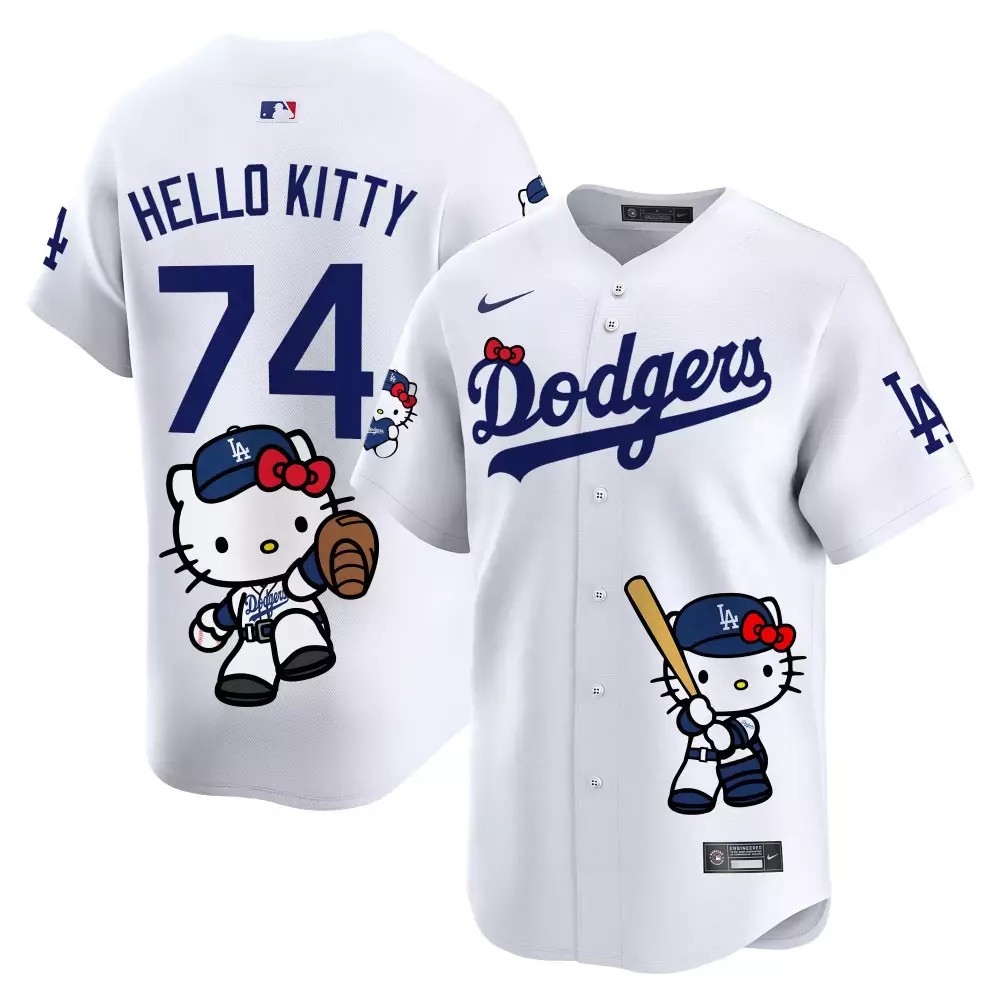hello kitty royal unisex los angeles dodgers hello kitty vapor premier limited jersey printed