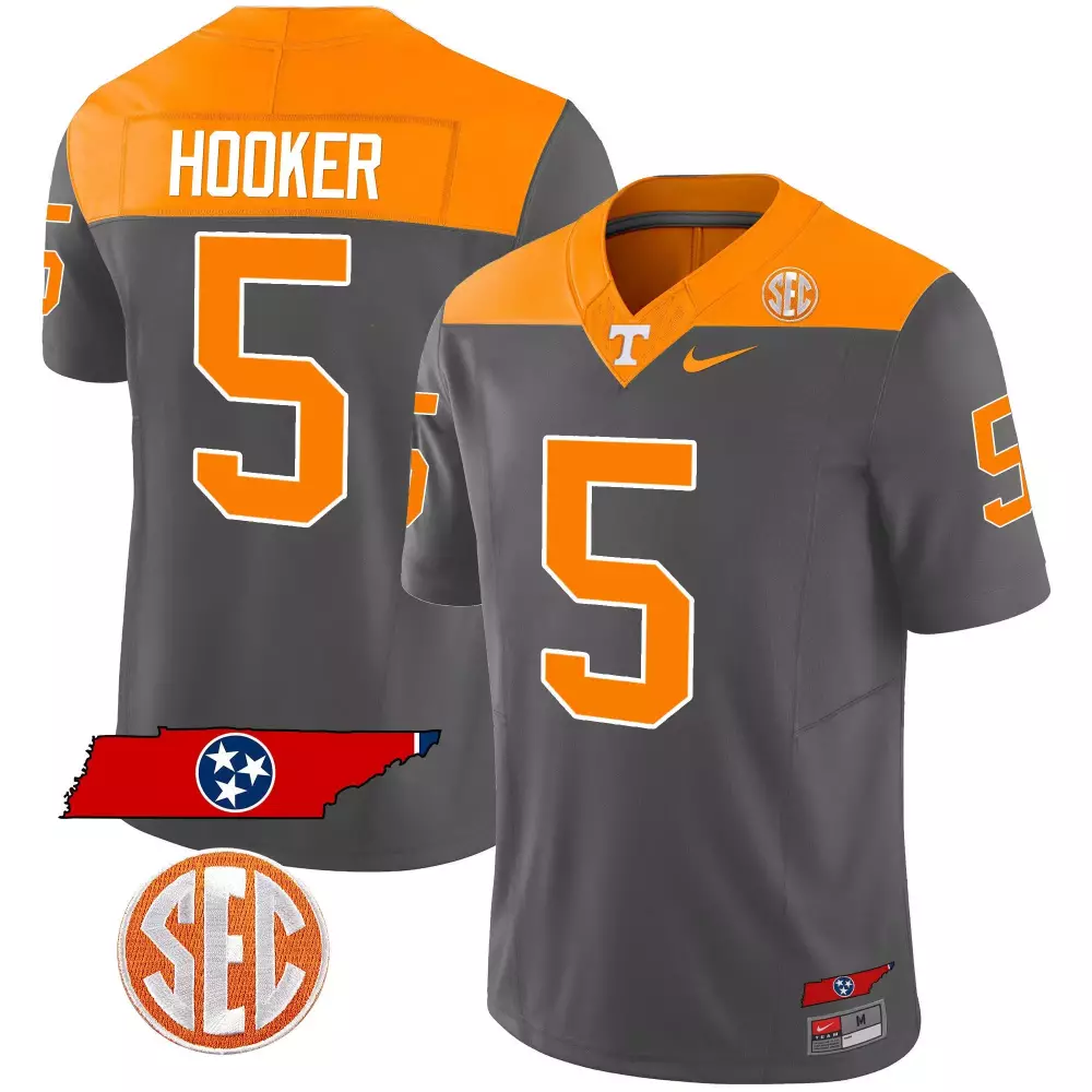 hendon hooker alternate orange mens tennessee volunteers checkerboard alternate jersey stitched