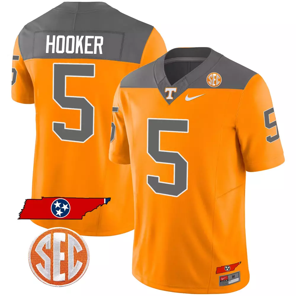 hendon hooker black special mens tennessee volunteers checkerboard alternate jersey v2 stitched